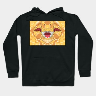 Golden T-Rex Face Hoodie